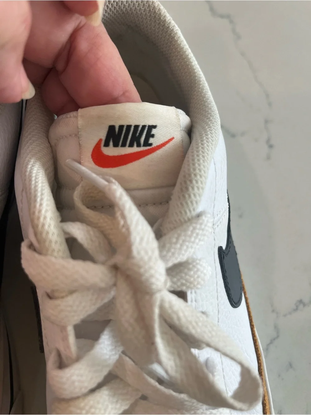 Nike Men’s  White and Brown Accent Sneakers